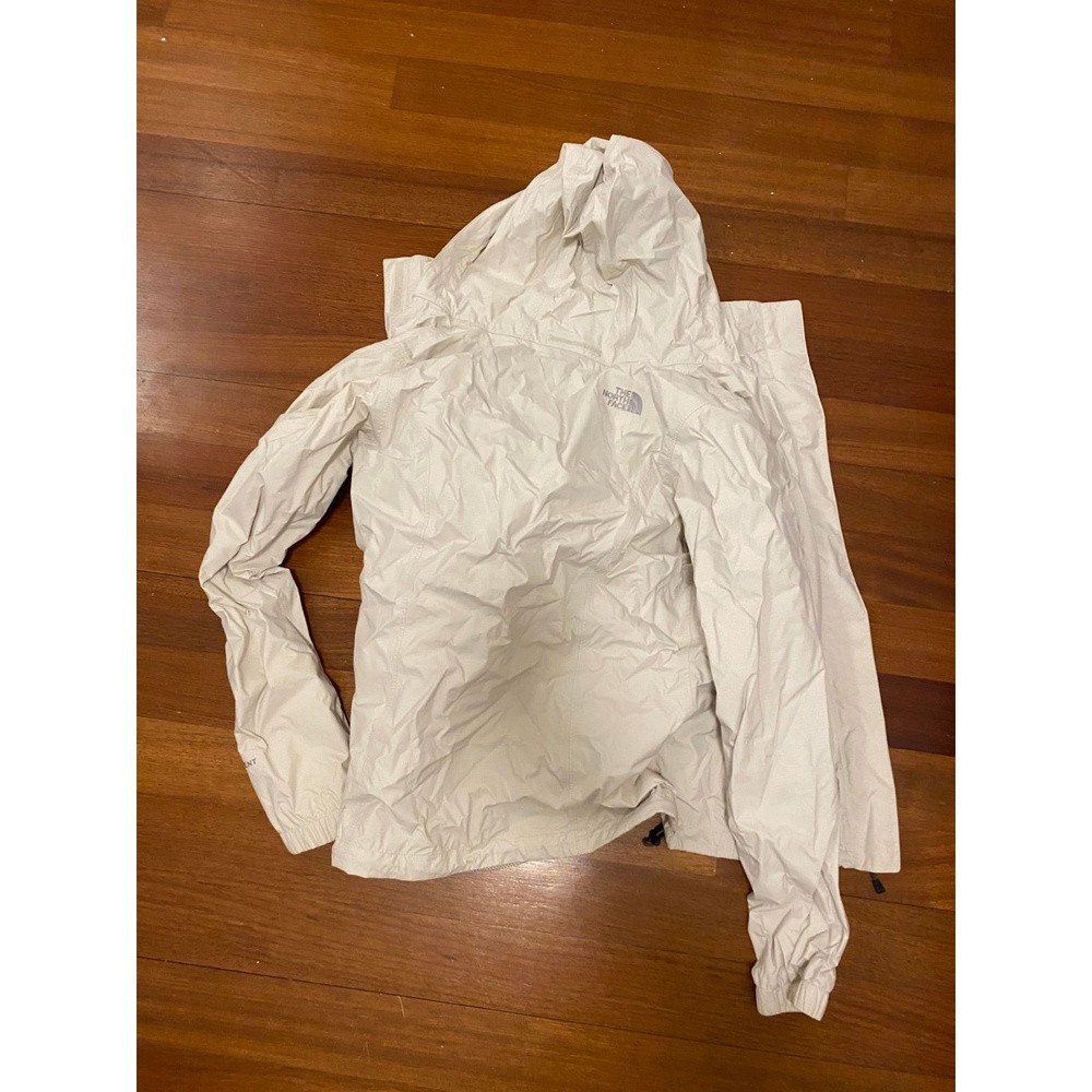 white rain jacket